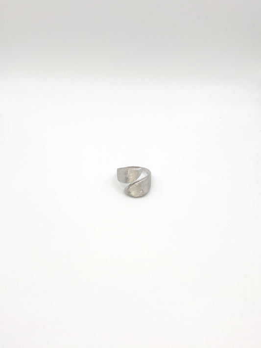 Corked Leaf Sterling Silver Ring