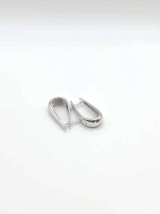 Chunky Tear Drop Sterling Silver Earrings