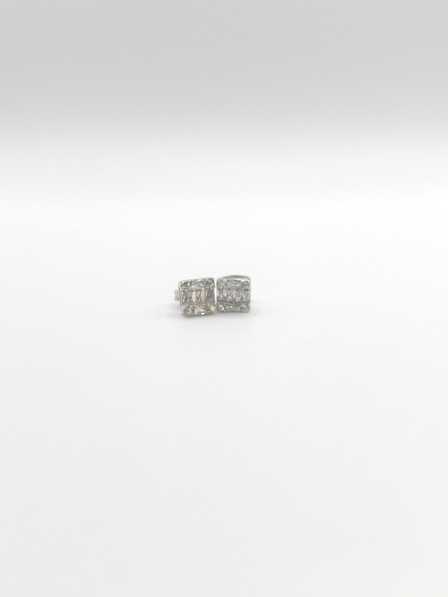 Cubic Zirconia Sterling Silver Studs